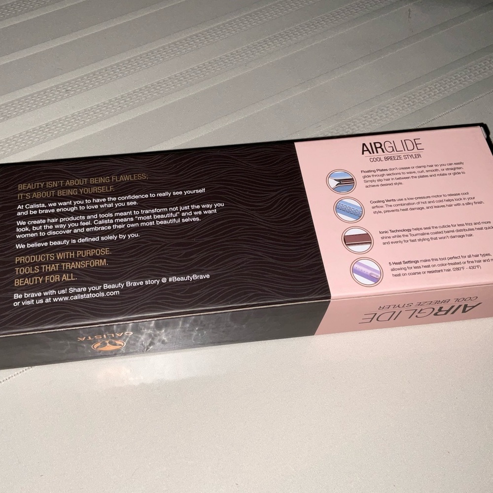 “New In Box” CALISTA 1” AirGlide Pro Cool Breeze Styler - Color “Blue Ombre” - Picture 7 of 12